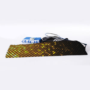 Gold Disco Lights Pattern Print Sports Towel