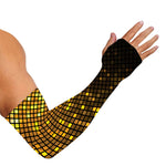Gold Disco Lights Pattern Print Sun Protection Arm Sleeves
