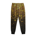 Gold Disco Lights Pattern Print Sweatpants