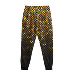 Gold Disco Lights Pattern Print Sweatpants