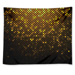 Gold Disco Lights Pattern Print Tapestry