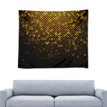 Gold Disco Lights Pattern Print Tapestry