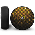 Gold Disco Lights Pattern Print Tire Cover With Camera Hole