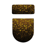 Gold Disco Lights Pattern Print Toilet Lid And Tank Cover Set