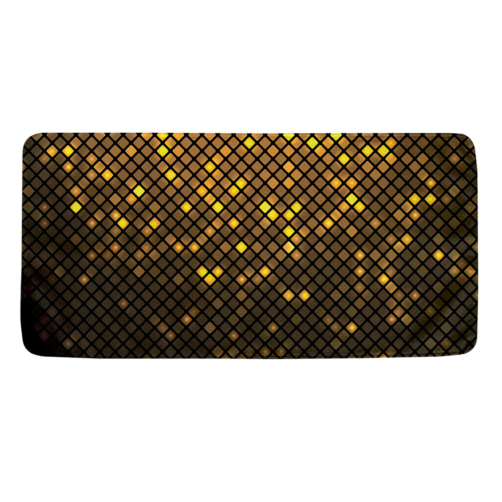 Gold Disco Lights Pattern Print Towel