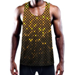 Gold Disco Lights Pattern Print Training Tank Top