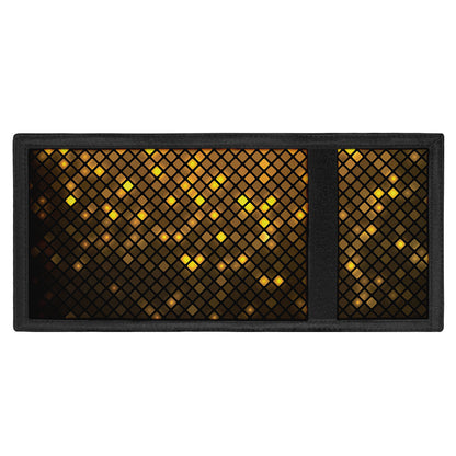 Gold Disco Lights Pattern Print Trifold Wallet