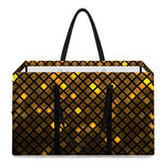 Gold Disco Lights Pattern Print Utility Tote Bag