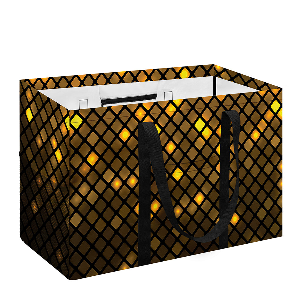 Gold Disco Lights Pattern Print Utility Tote Bag