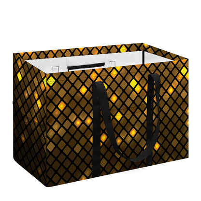 Gold Disco Lights Pattern Print Utility Tote Bag