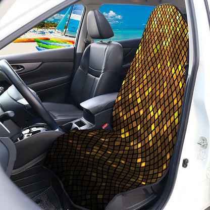 Gold Disco Lights Pattern Print Waterproof Car Seat Cover