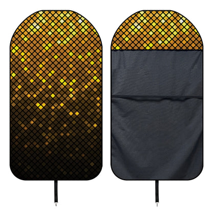 Gold Disco Lights Pattern Print Waterproof Car Seat Cover
