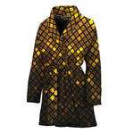 Gold Disco Lights Pattern Print Women's Bathrobe