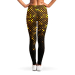 Gold Disco Lights Pattern Print Women's Leggings