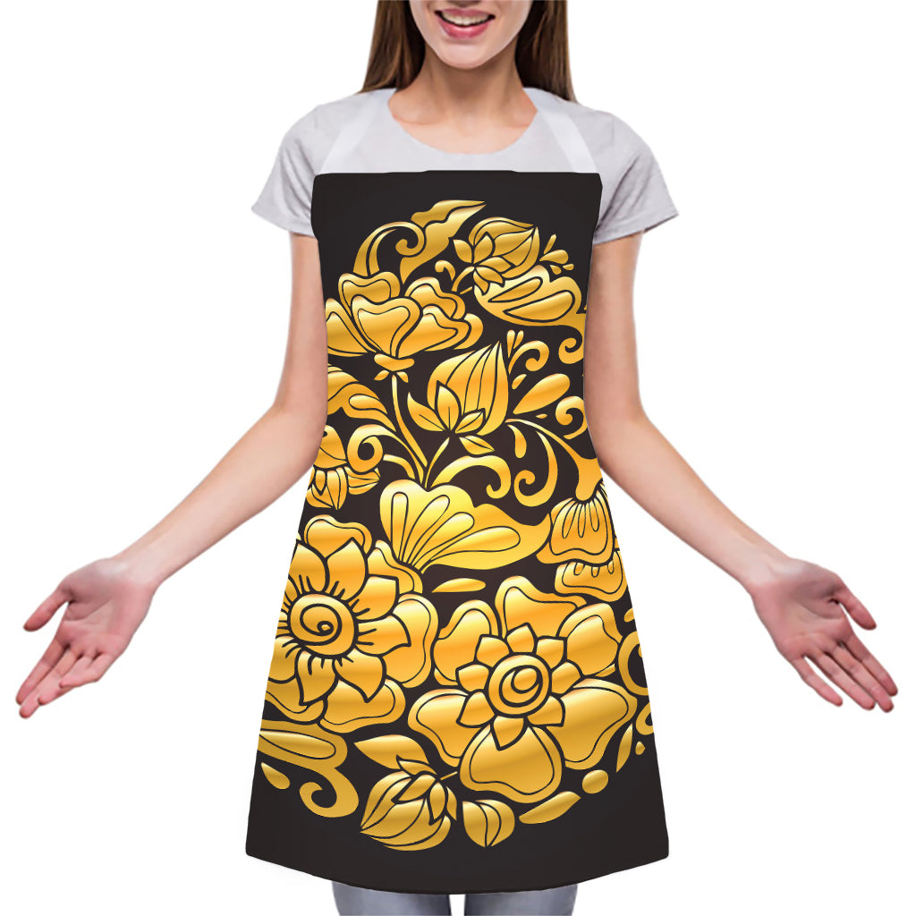 Gold Easter Egg Print Adjustable Apron