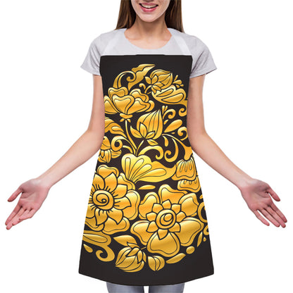 Gold Easter Egg Print Adjustable Apron