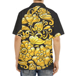 Gold Easter Egg Print Aloha Shirt