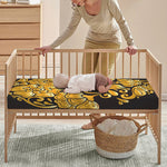 Gold Easter Egg Print Baby Crib Sheet