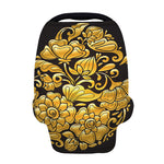Gold Easter Egg Print Baby Seat Cover