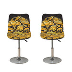 Gold Easter Egg Print Bar Stool Covers