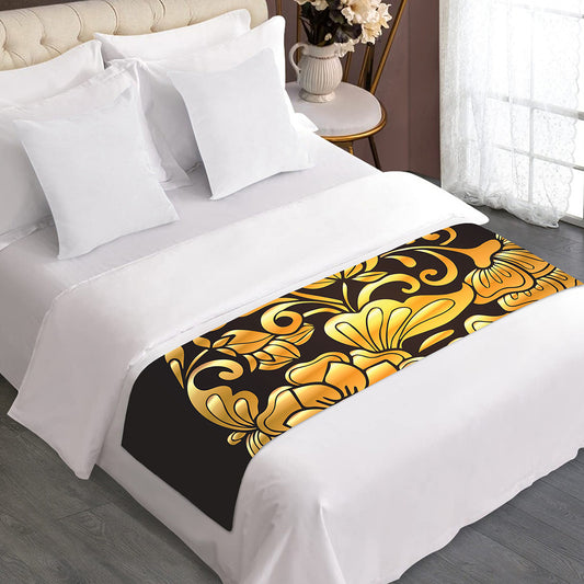 Gold Easter Egg Print Bed Runner