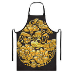 Gold Easter Egg Print Bib Apron With Pocket