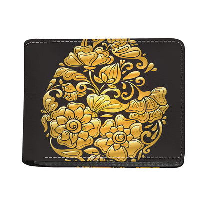 Gold Easter Egg Print Bifold Wallet
