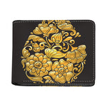 Gold Easter Egg Print Bifold Wallet