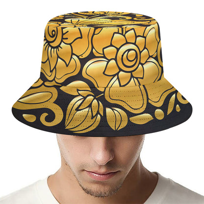 Gold Easter Egg Print Bucket Hat