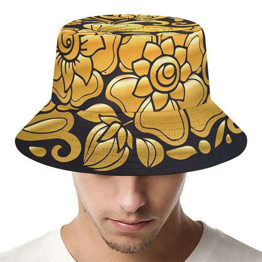 Gold Easter Egg Print Bucket Hat