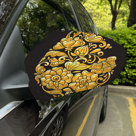 Gold Easter Egg Print Car Side Mirror Covers