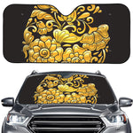 Gold Easter Egg Print Car Windshield Sun Shade