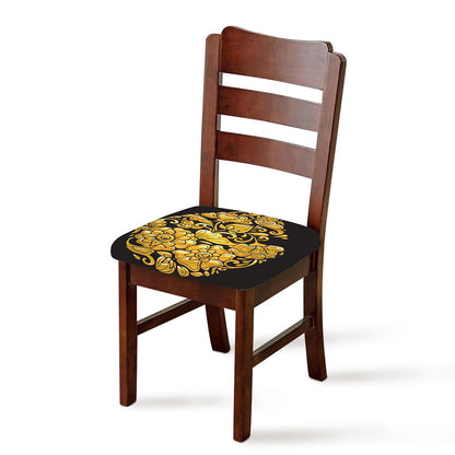 Gold Easter Egg Print Chair Cushion Cover