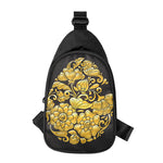 Gold Easter Egg Print Chest Bag