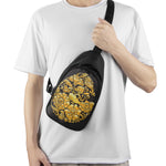 Gold Easter Egg Print Chest Bag