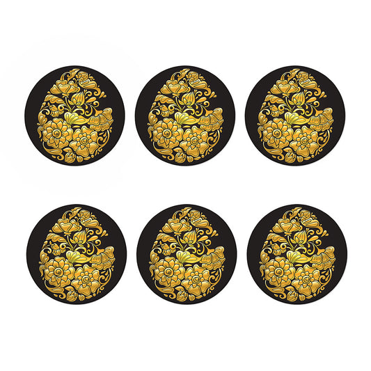 Gold Easter Egg Print Coaster Set