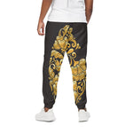 Gold Easter Egg Print Cotton Pants