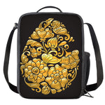 Gold Easter Egg Print Crossbody Lunch Bag