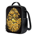 Gold Easter Egg Print Crossbody Lunch Bag