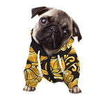 Gold Easter Egg Print Dog Zip Up Hoodie