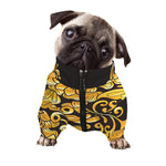 Gold Easter Egg Print Dog Zip Up Jacket