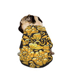 Gold Easter Egg Print Dog Zip Up Jacket