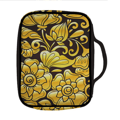 Gold Easter Egg Print Front Pocket Bible Bag
