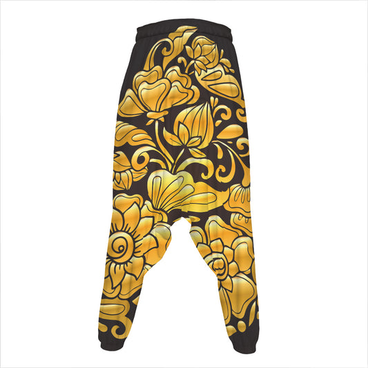 Gold Easter Egg Print Hammer Pants