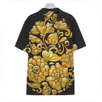 Gold Easter Egg Print Hawaiian Shirt