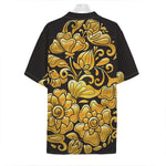 Gold Easter Egg Print Hawaiian Shirt