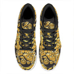 Gold Easter Egg Print High Top Leather Sneakers