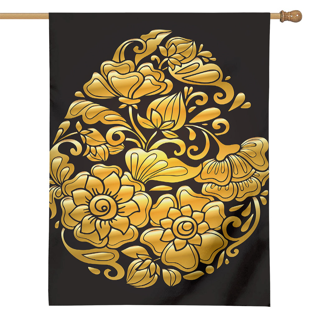Gold Easter Egg Print House Flag