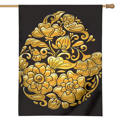 Gold Easter Egg Print House Flag