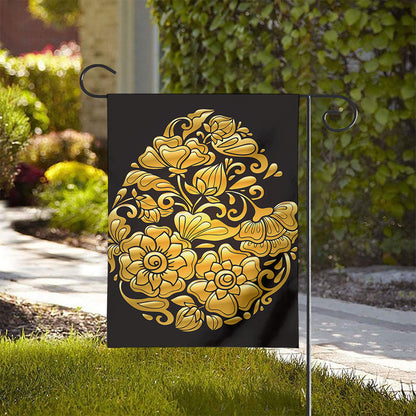 Gold Easter Egg Print House Flag